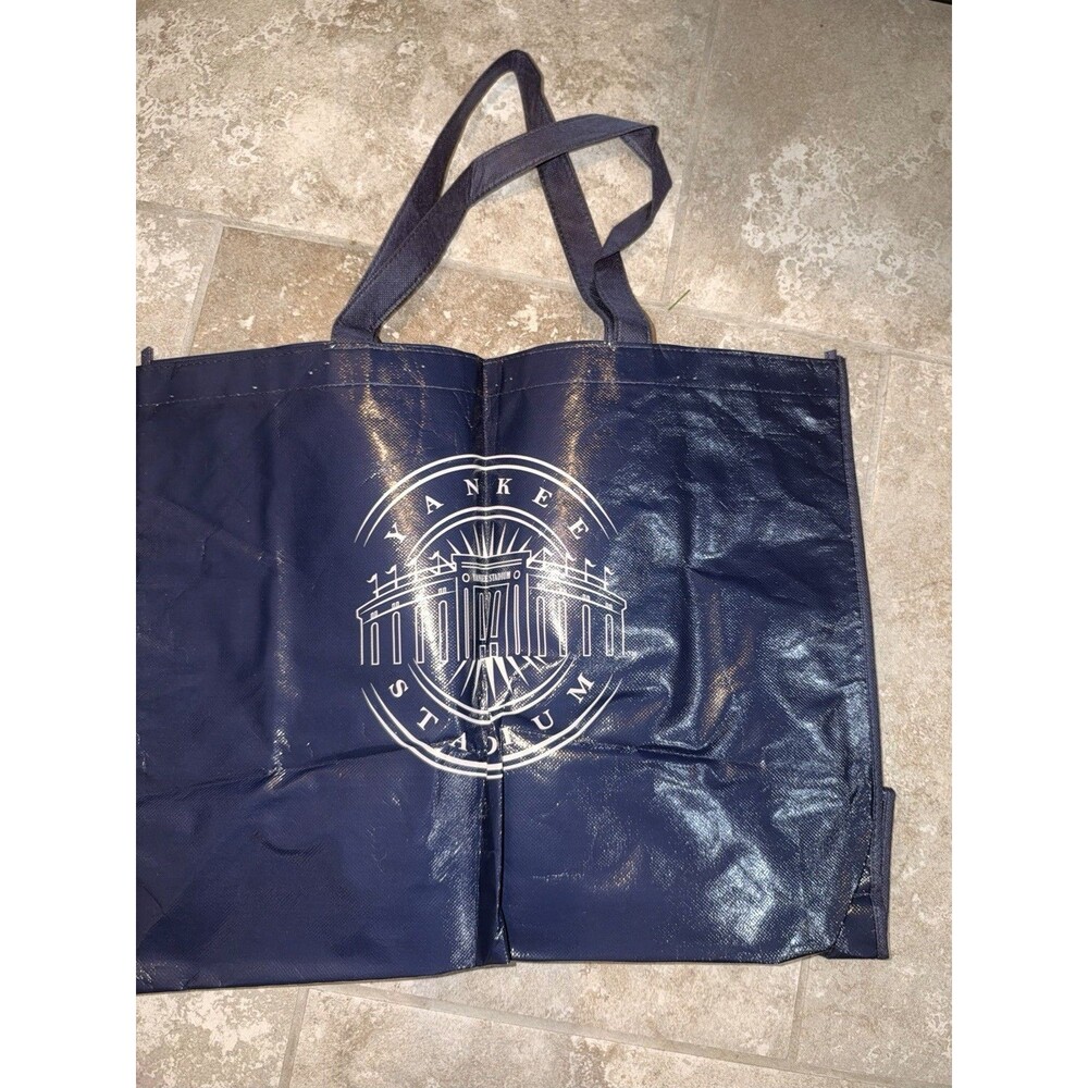 MLB New York Yankees Yankee Stadium Reusable Large Tote Shopping Bag Sack White
